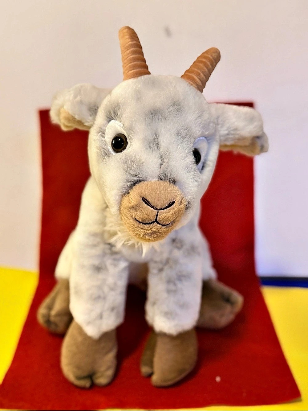 The Petting Zoo Goat plush Goat Toy White Brown